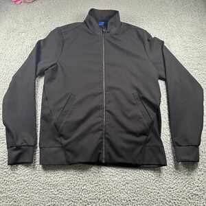 Kit‎ and Ace Track Jacket Men's Large Black Full Zip Activewear Performance Logo